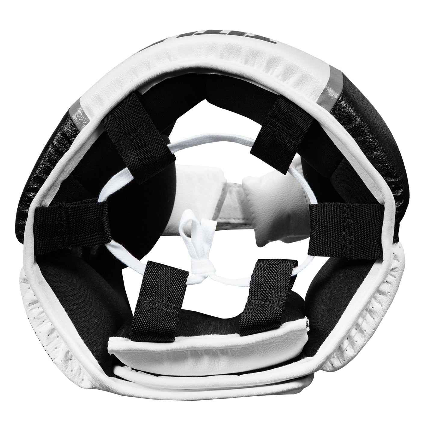 variant:white::TITLE Boxing Aerovent Elite USA Boxing Competition Headgear – With Cheeks top view
