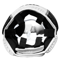 variant:white::TITLE Boxing Aerovent Elite USA Boxing Competition Headgear – With Cheeks top view