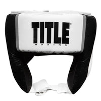 variant:white::TITLE Boxing Aerovent Elite USA Boxing Competition Headgear – Open Face front view