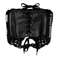 variant:blank black::TITLE Boxing USA Boxing Competition Headgear - With Cheeks back view
