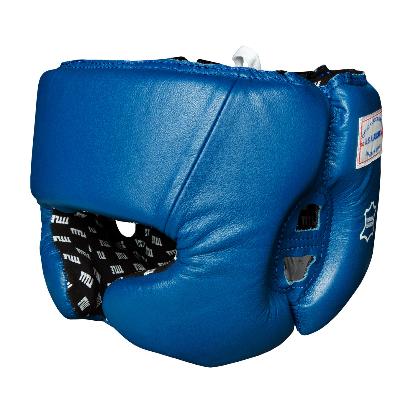 color:blank blue::TITLE Boxing USA Boxing Competition Headgear - With Cheeks main view