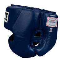 variant:blue::TITLE Boxing USA Boxing Competition Headgear - With Cheeks side view