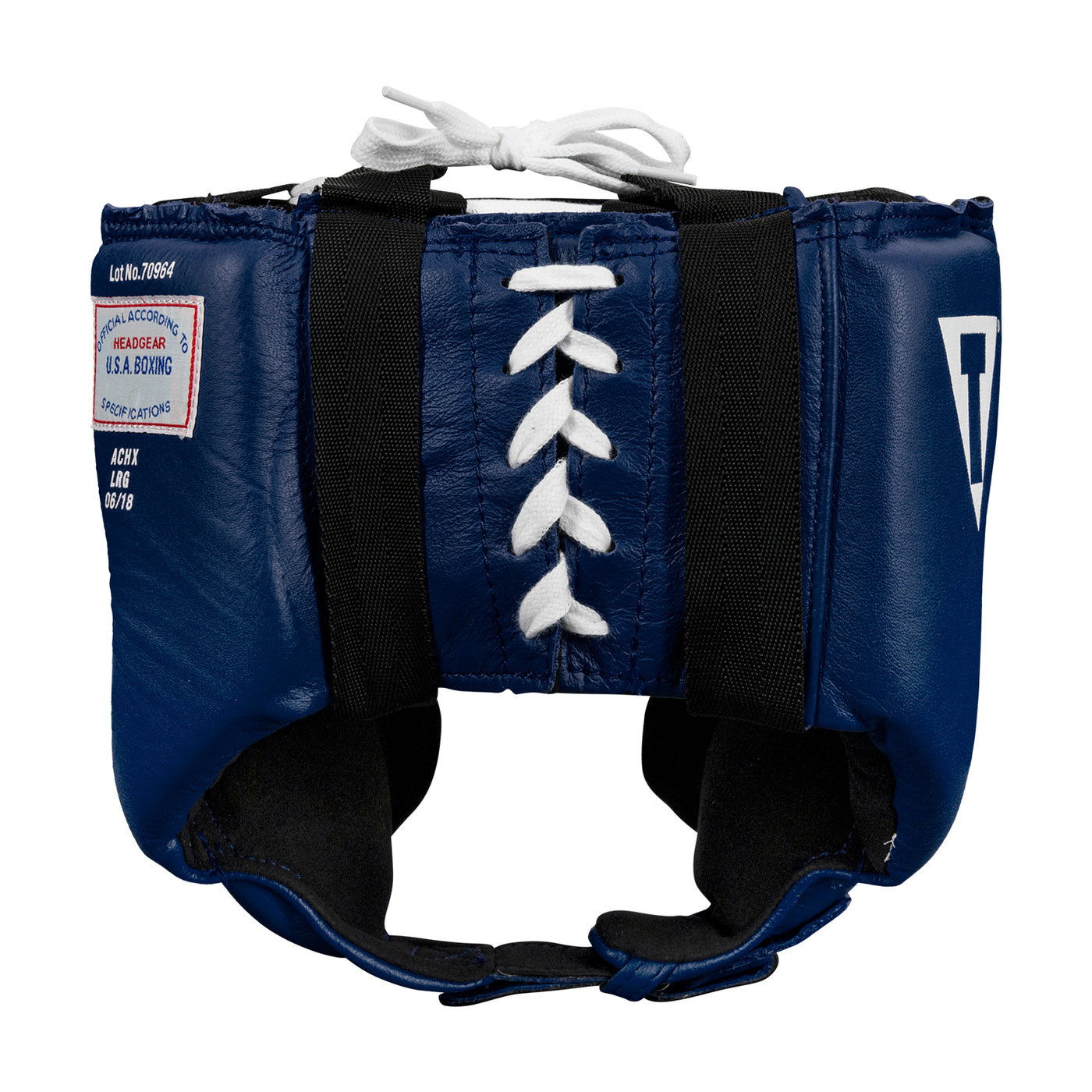 variant:blue::TITLE Boxing USA Boxing Competition Headgear - With Cheeks back view