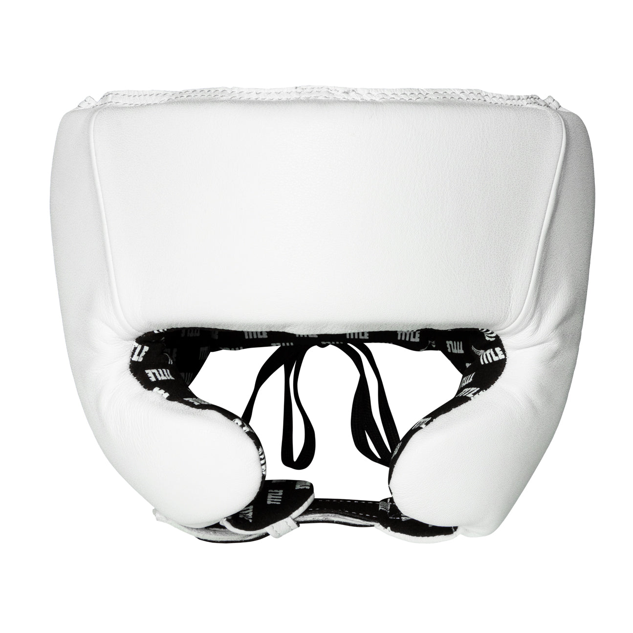 variant:blank white::TITLE Boxing USA Boxing Competition Headgear - With Cheeks front view