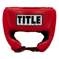 variant:red::TITLE Boxing USA Boxing Competition Headgear - With Cheeks front view