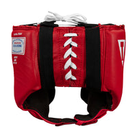 variant:red::TITLE Boxing USA Boxing Competition Headgear - With Cheeks back view