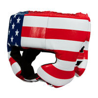 color:usa::TITLE Boxing USA Boxing Competition Headgear - With Cheeks main view