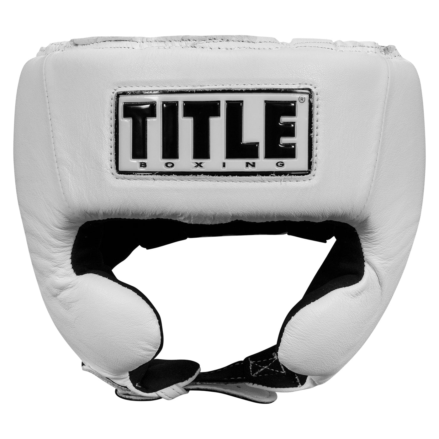 variant:white::TITLE Boxing USA Boxing Competition Headgear - With Cheeks front view
