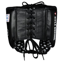 variant:blank black::TITLE Boxing USA Boxing Competition Headgear - Open Face back view