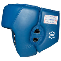 variant:blank blue::TITLE Boxing USA Boxing Competition Headgear - Open Face side view