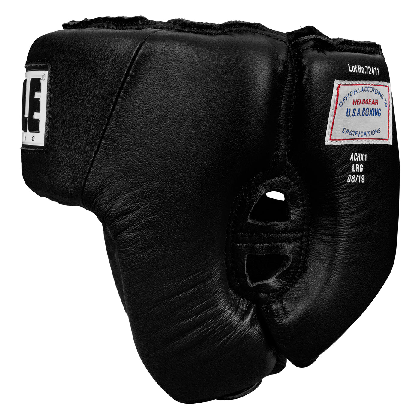variant:black::TITLE Boxing USA Boxing Competition Headgear - Open Face side view