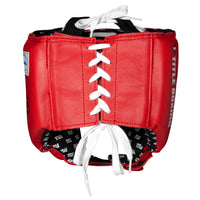 variant:blank red::TITLE Boxing USA Boxing Competition Headgear - Open Face back view