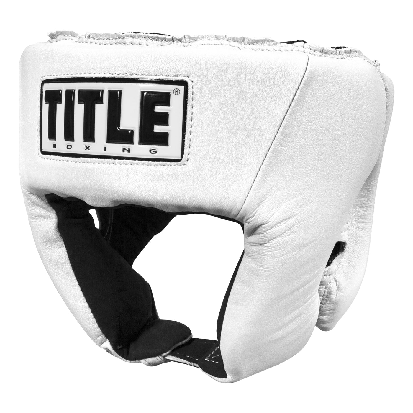 color:white::TITLE Boxing USA Boxing Competition Headgear - Open Face front view