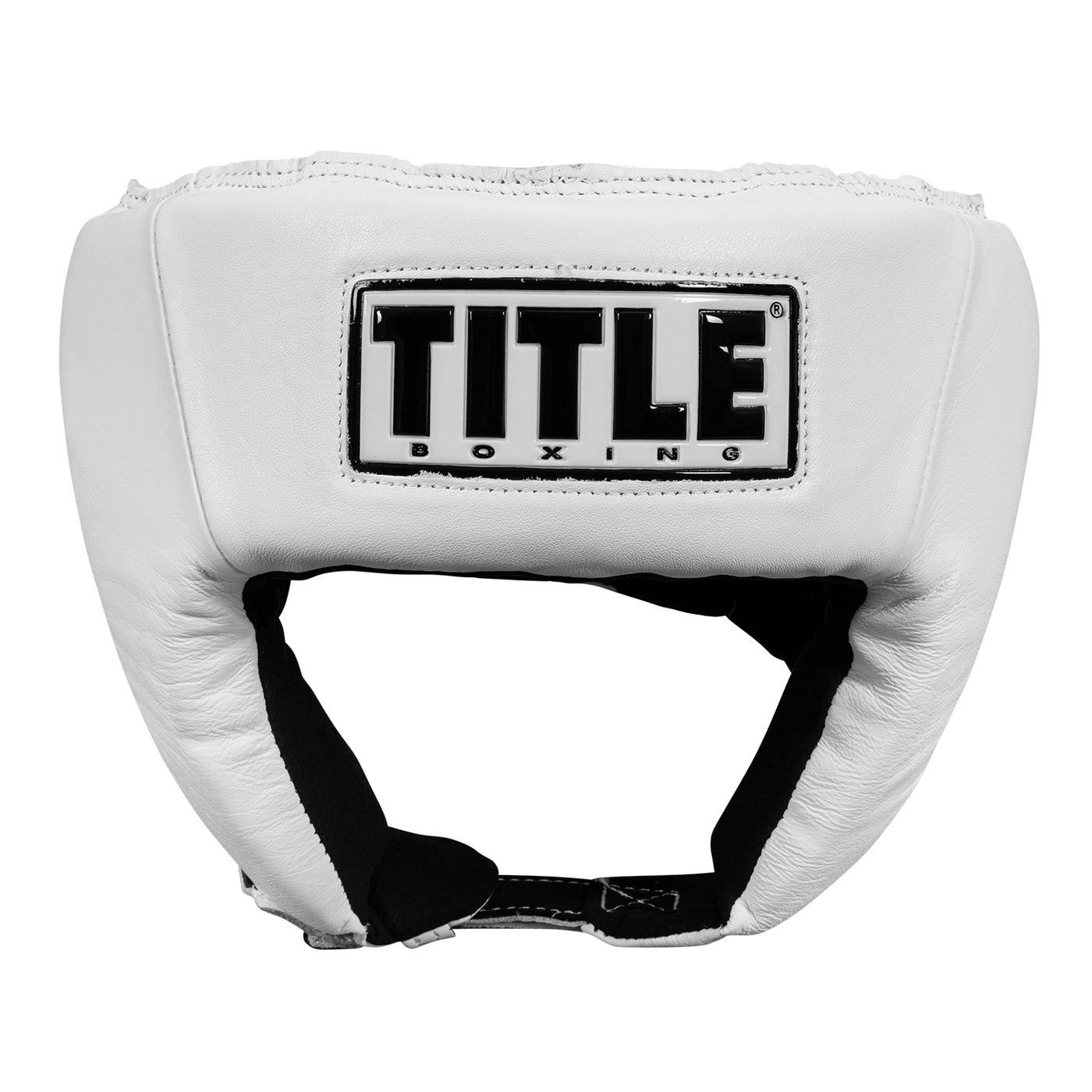 variant:white::TITLE Boxing USA Boxing Competition Headgear - Open Face front view