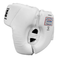 variant:white::TITLE Boxing USA Boxing Competition Headgear - Open Face side view