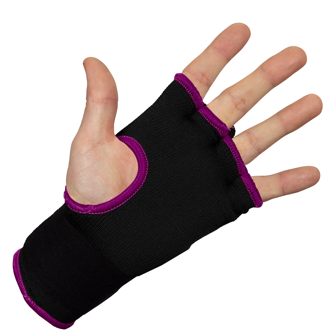 variant:black/purple::TITLE Boxing Attack Nitro Speed Wraps 2.0 guy palm view