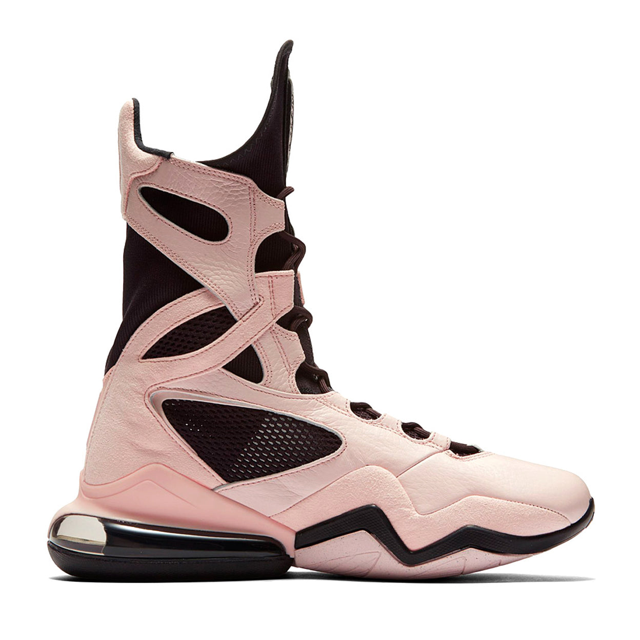 variant:grey/pink::Nike Women's Air Max Boxing Shoes one shoe side view