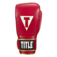 variant:red/white::TITLE Boxeo Mexican Leather Training Gloves Quatro front view