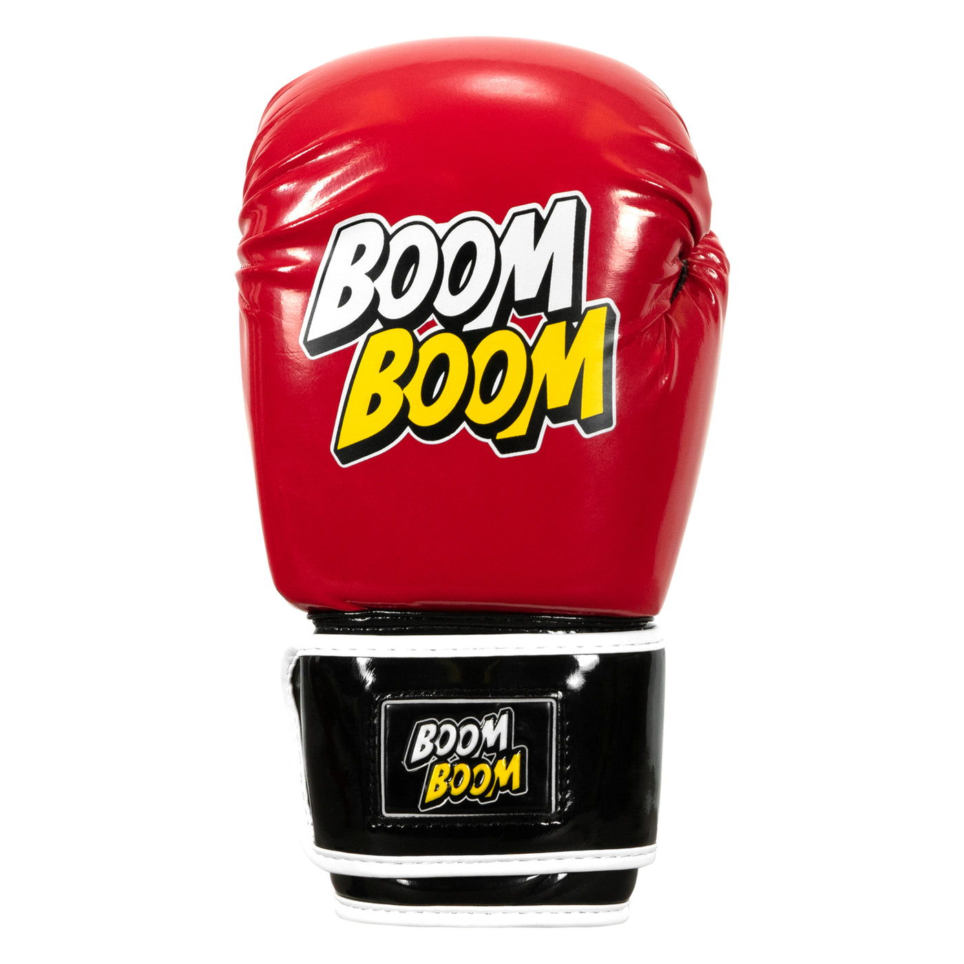 variant:Red/Black::BOOM BOOM Boxing Striker Youth Boxing Gloves front view