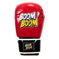 variant:Red/Black::BOOM BOOM Boxing Striker Youth Boxing Gloves front view