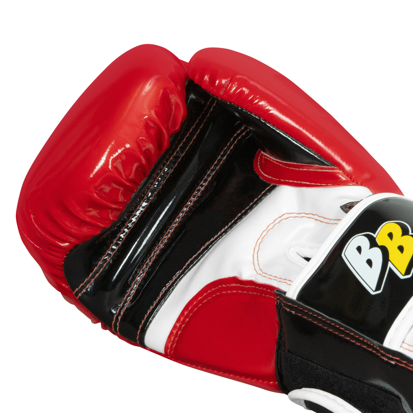 variant:Red/Black::BOOM BOOM Boxing Striker Youth Boxing Gloves boy hand view