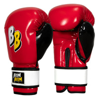 variant:Red/Black/White::BOOM BOOM Boxing Silencer Youth Bag Gloves side view