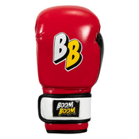 variant:Red/Black/White::BOOM BOOM Boxing Silencer Youth Bag Gloves front view