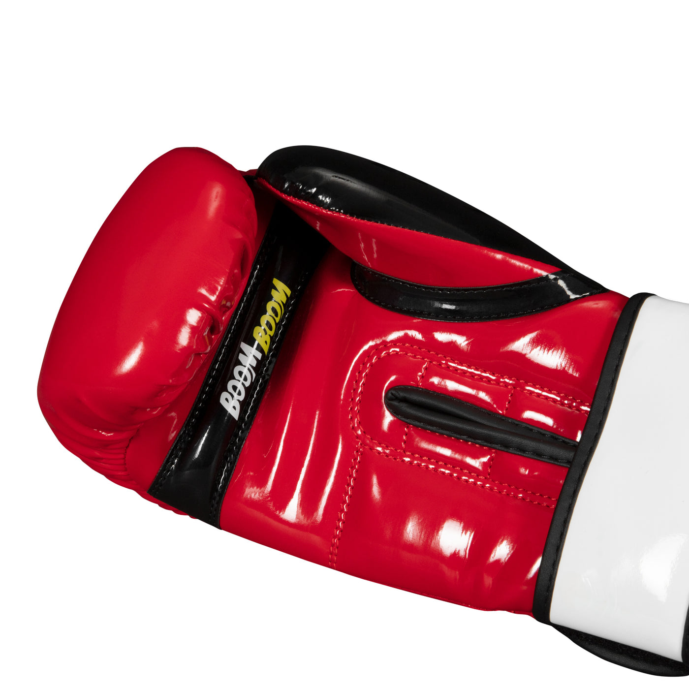 variant:Red/Black/White::BOOM BOOM Boxing Silencer Youth Bag Gloves palm view