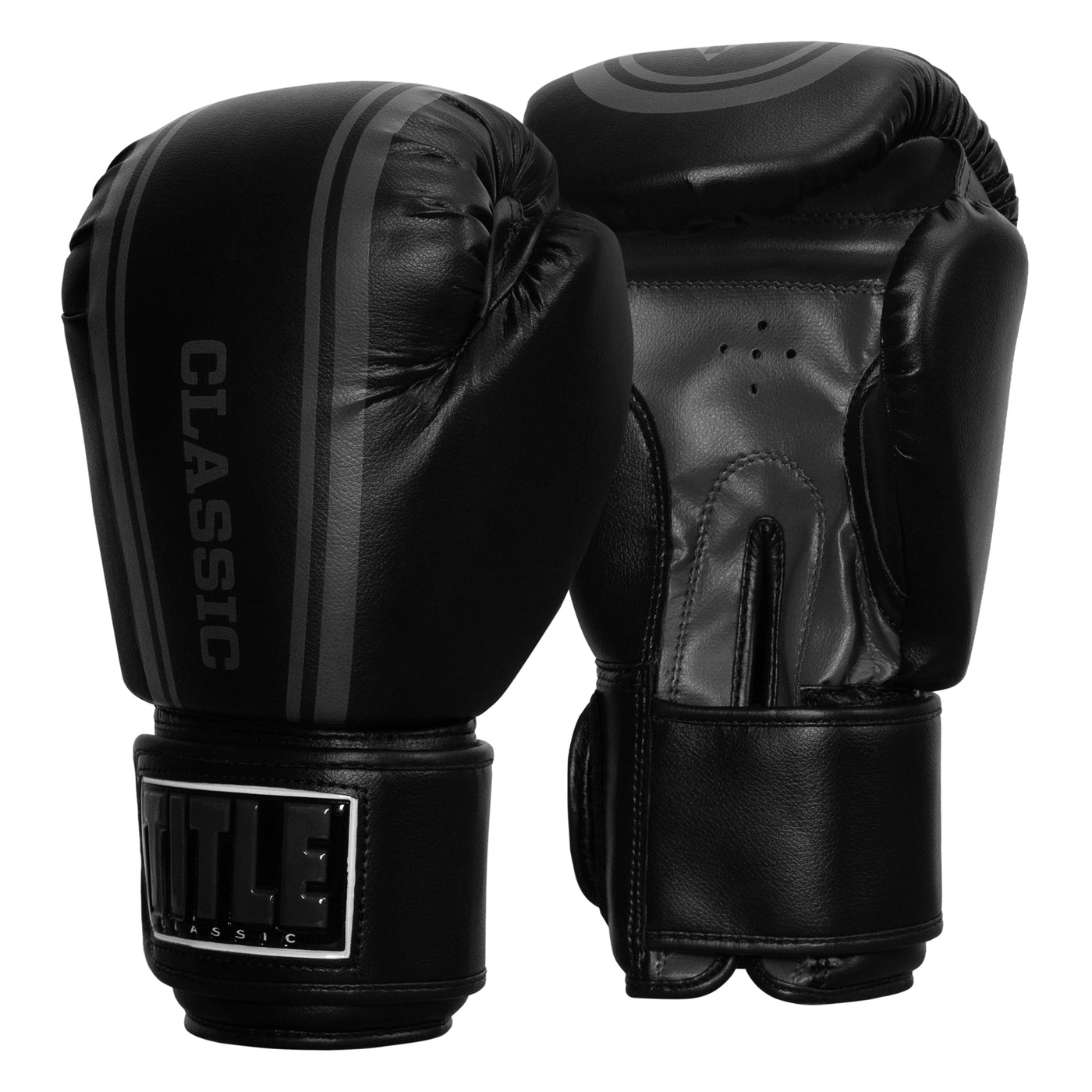 variant:black/grey::TITLE Classic Speed Boxing Gloves side view