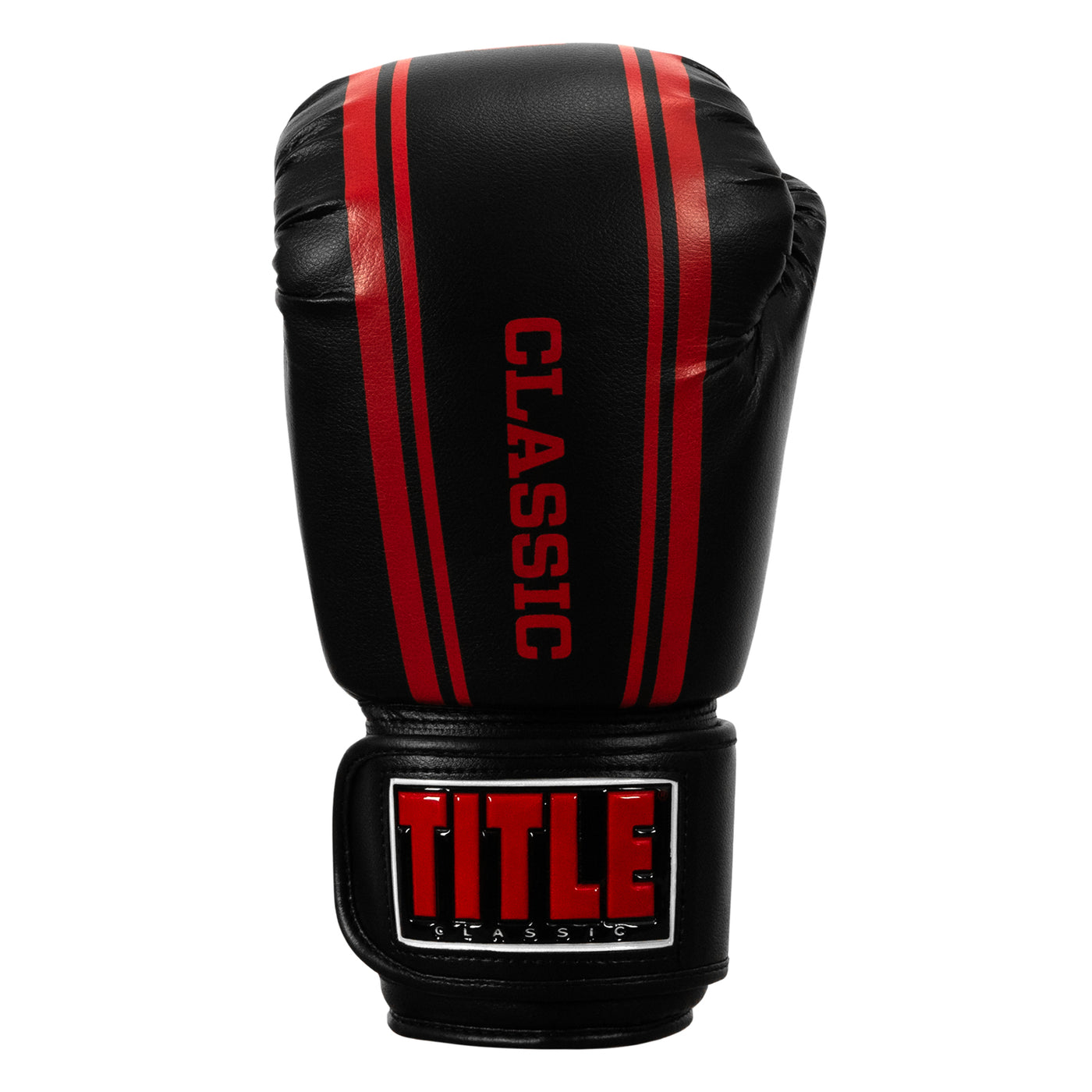 variant:black/red::TITLE Classic Speed Boxing Gloves front view