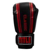 variant:black/red::TITLE Classic Speed Boxing Gloves front view