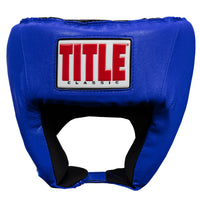 variant:blue::TITLE Classic USA Boxing Competition Headgear – Open Face front view