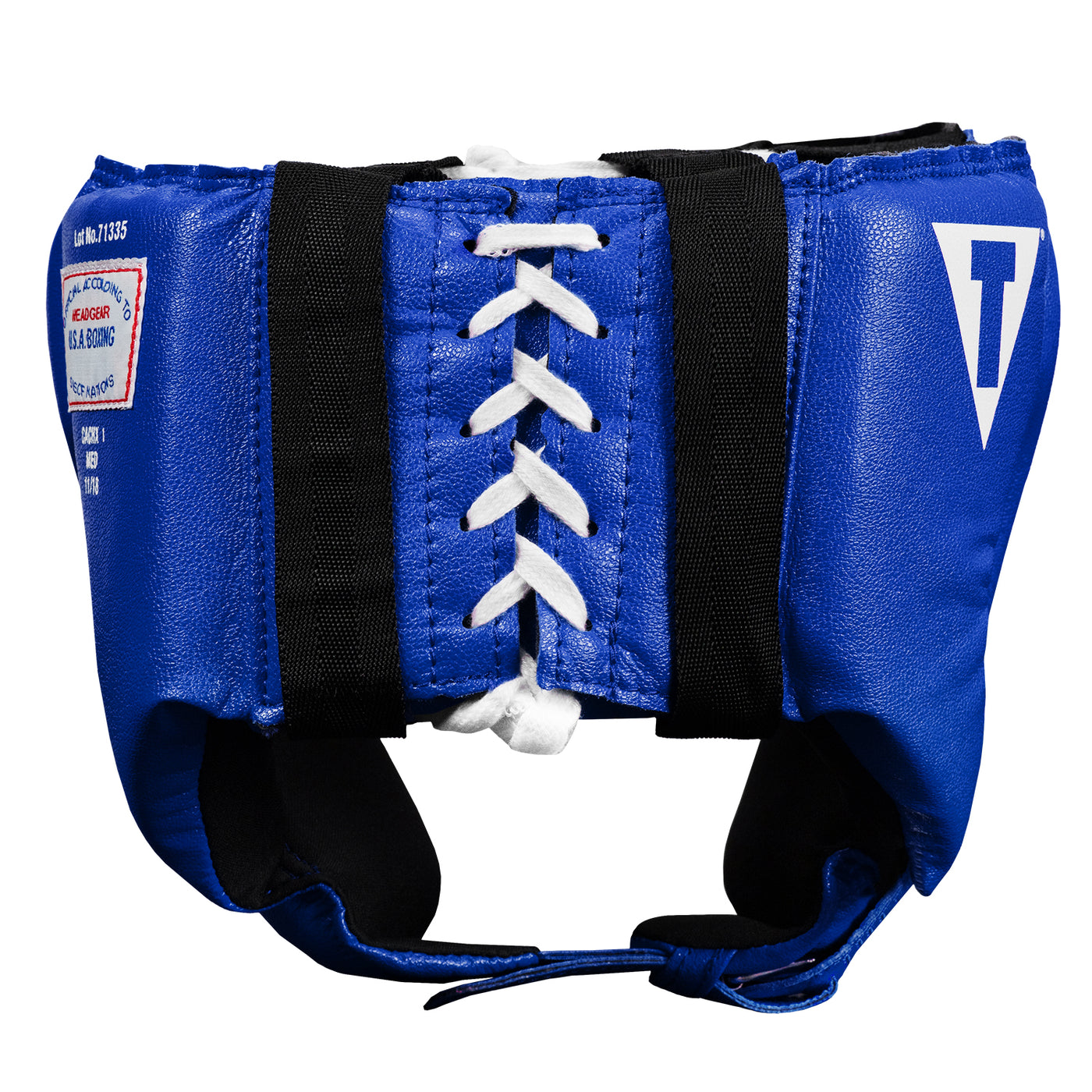 variant:blue::TITLE Classic USA Boxing Competition Headgear – Open Face back view