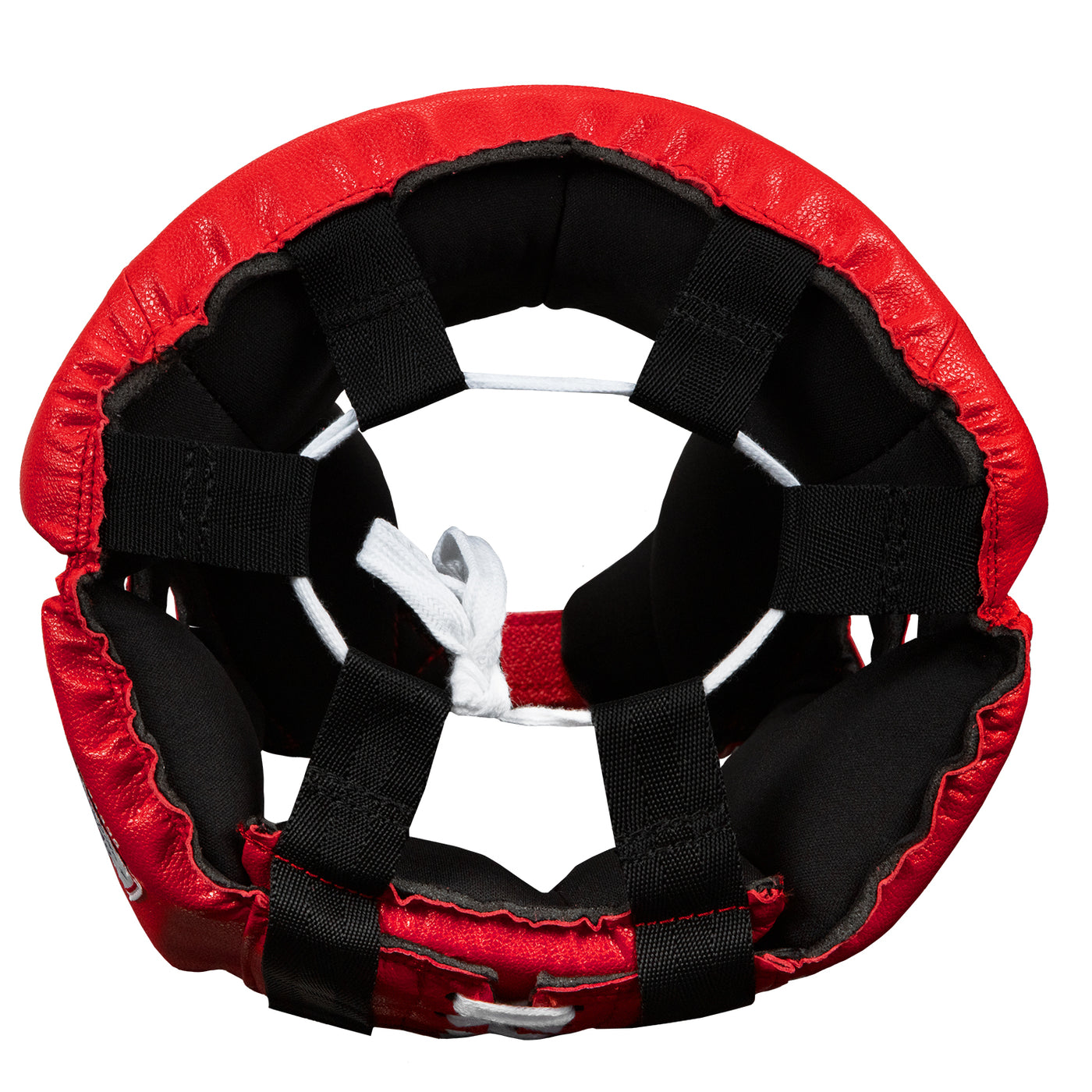 variant:red::TITLE Classic USA Boxing Competition Headgear-Open Face top view
