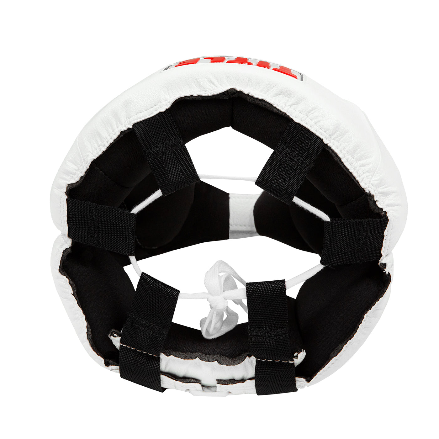 variant:white::TITLE Classic USA Boxing Competition Headgear – Open Face top view