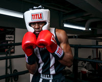 variant:white::TITLE Classic USA Boxing Competition Headgear-With Cheeks guy in ring
