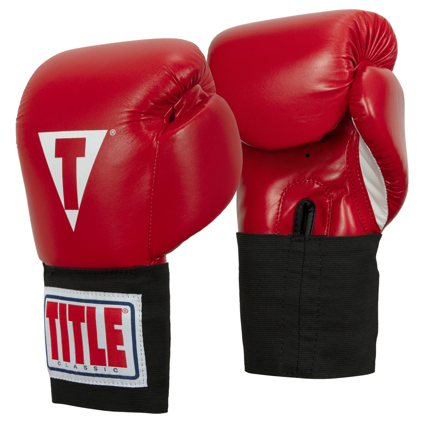 variant:red::TITLE Classic USA Boxing Competition Gloves - Elastic side view