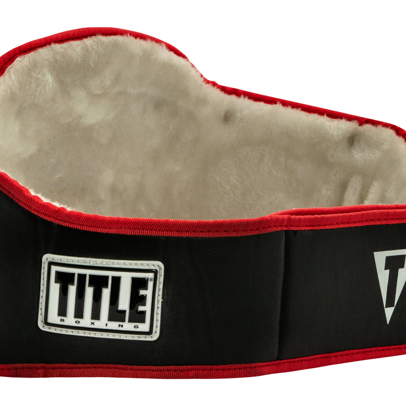 variant:black::TITLE Boxing Triple Platinum Title Belt  inside of belt