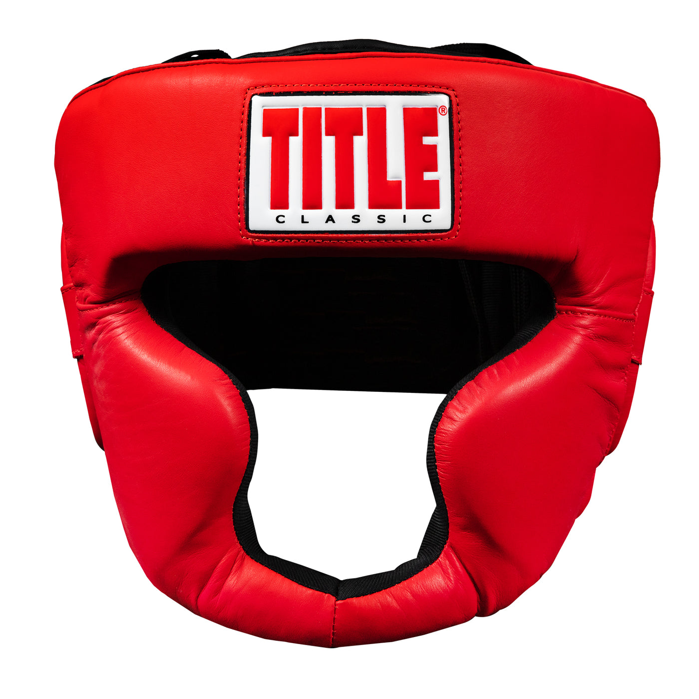 variant:Red/Black::TITLE Classic Full Coverage Training Headgear 2.0 front view