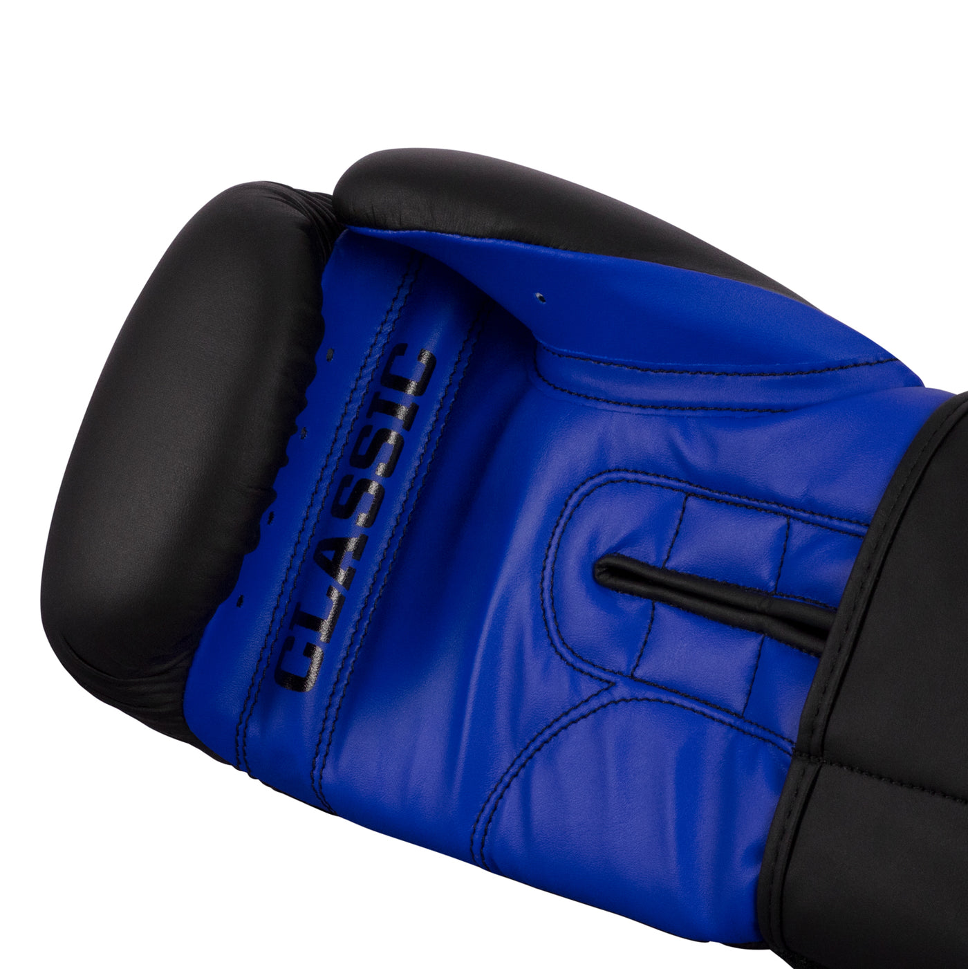 variant:black/blue::TITLE Classic Fitness Boxing Gloves hand view