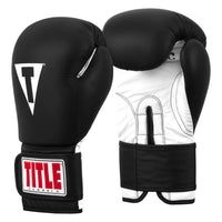 variant:black/white::TITLE Classic Fitness Boxing Gloves side view