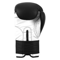 variant:black/white::TITLE Classic Fitness Boxing Gloves back view