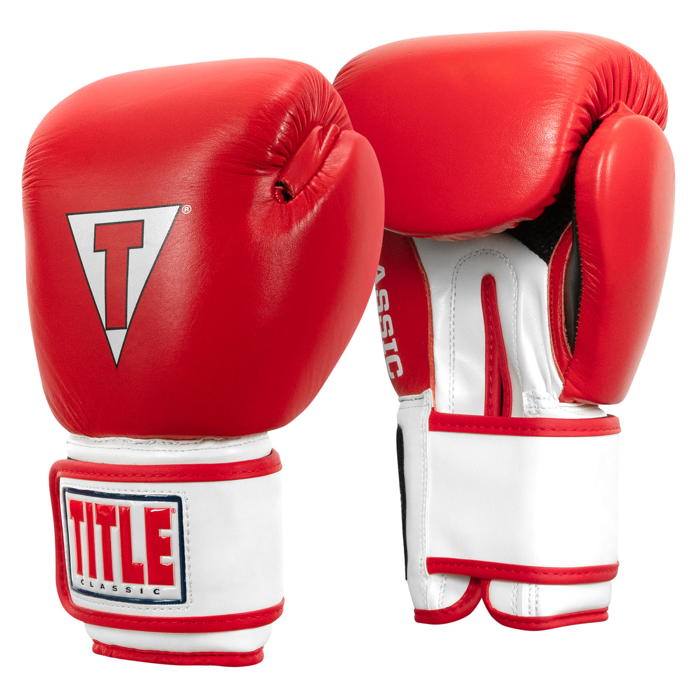 variant:red/white/black::TITLE Classic Leather Super Bag Gloves 2.0 side view