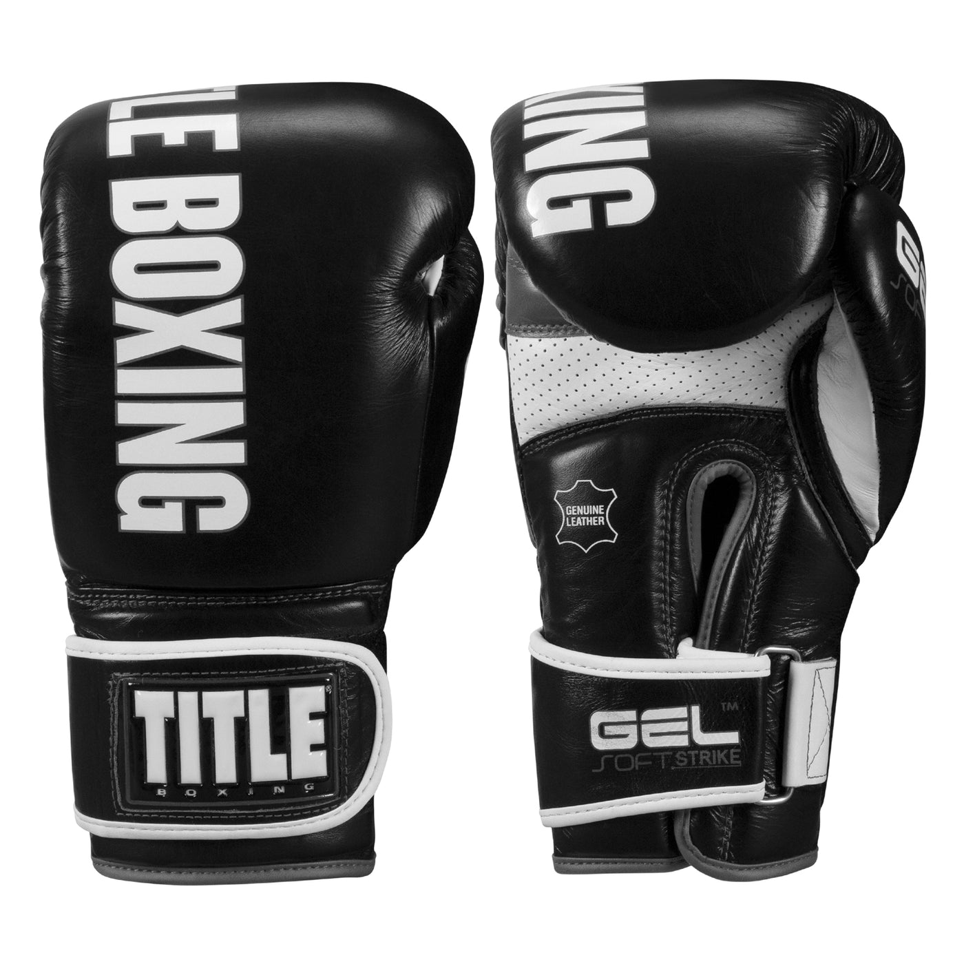 color:black/grey::TITLE Boxing Gel Soft Strike Bag Gloves main view