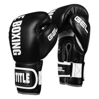 variant:black/grey::TITLE Boxing Gel Soft Strike Bag Gloves side view