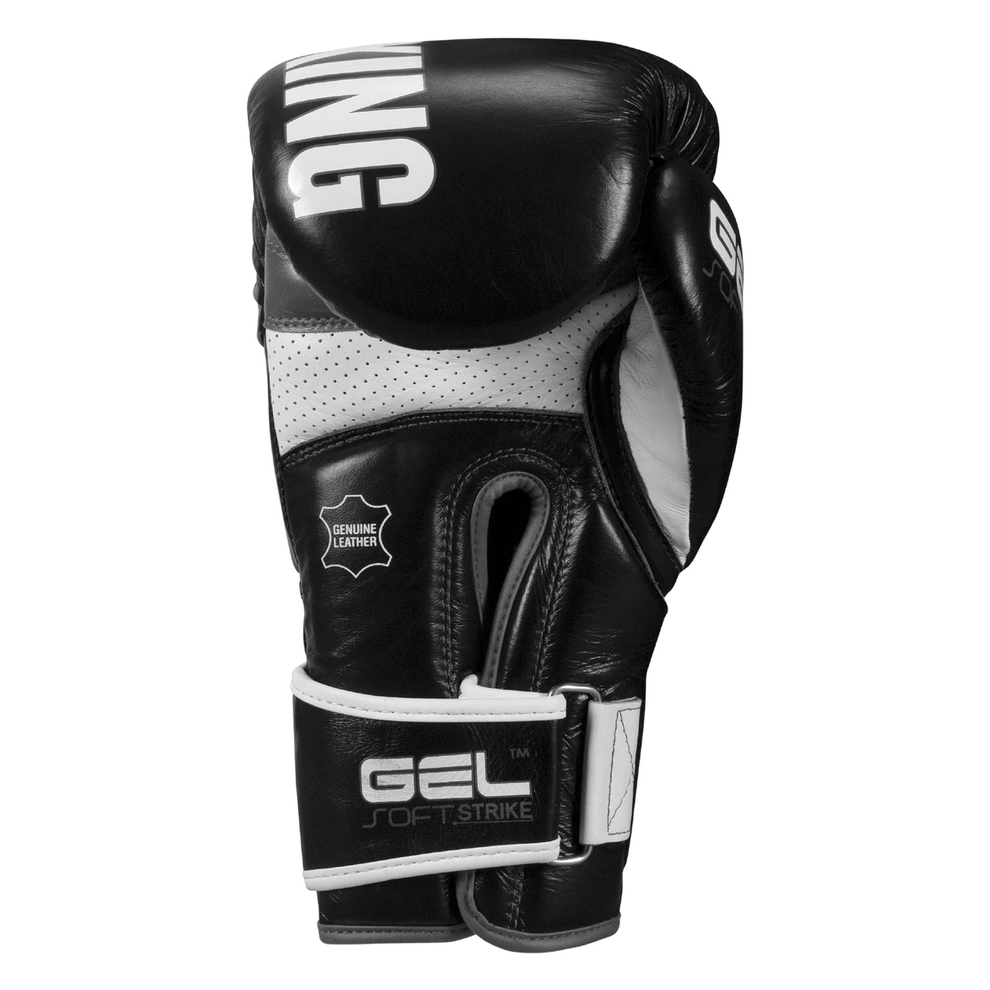 variant:black/grey::TITLE Boxing Gel Soft Strike Bag Gloves hand  view