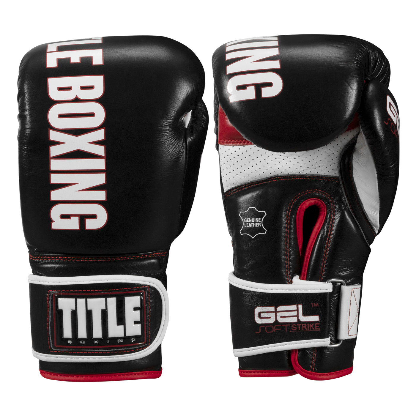 color:black/red::TITLE Boxing Gel Soft Strike Bag Gloves main view