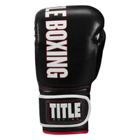 variant:black/red::TITLE Boxing Gel Soft Strike Bag Gloves front view