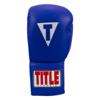 variant:blue::TITLE Classic Leather Lace Training Gloves 2.0  front view
