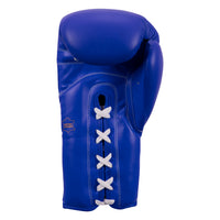 variant:blue::TITLE Classic Leather Lace Training Gloves 2.0  back view